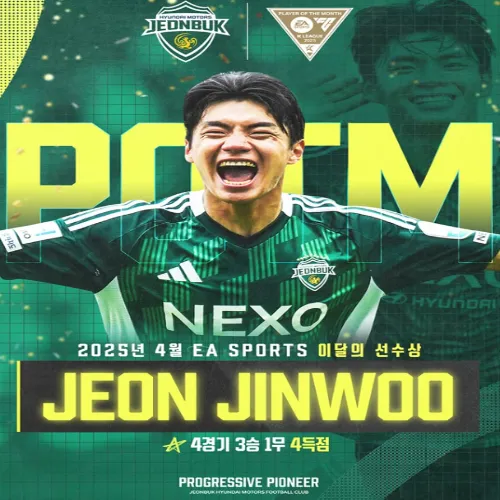 전북 현대 전진우 4월 이달의 선수상