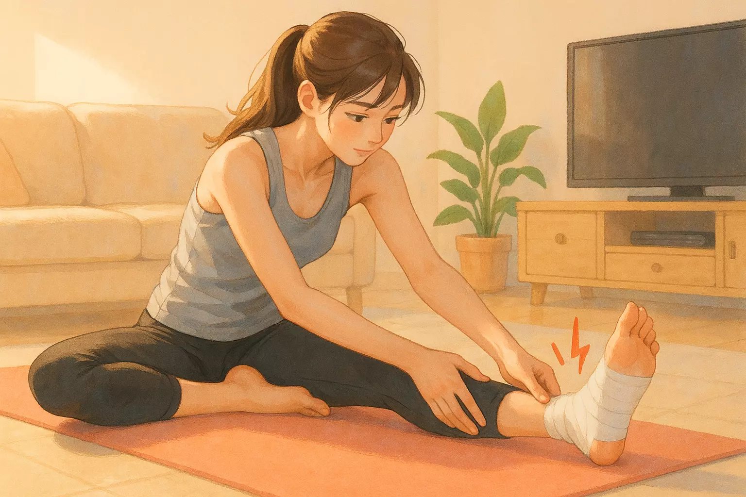 평소 발목을 강화하는 운동을 하거나, 운동할 때 적절한 신발을 착용하는 것이 좋다. 