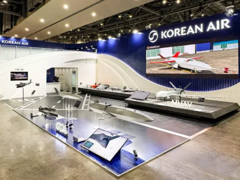 대한항공 이 MADEX 2025에서 해양 무인기 비전을 공개했다.