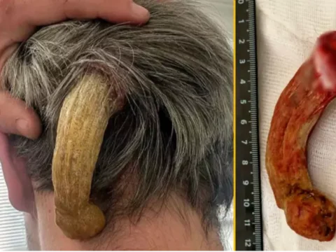 각질종 수술, 피부의 뿔, 13cm 종양, 러시아 희귀 종양, 피부각질각