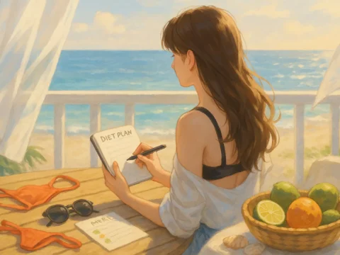 여름 휴양지를 꿈꾸며, 다이어트를 시작할 용기