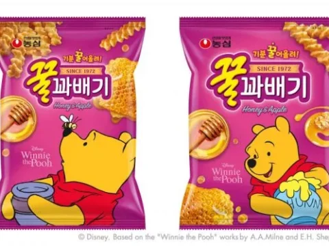 농심 꿀꽈배기 곰돌이 푸 온팩 이미지