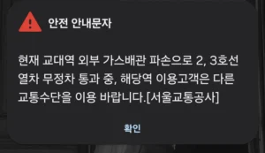 교대역 가스누출 사고로 2·3호선 무정차…도로 전면 통제