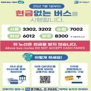 경기도, 7월부터 ‘현금없는 버스’ 5개 노선 시범 도입