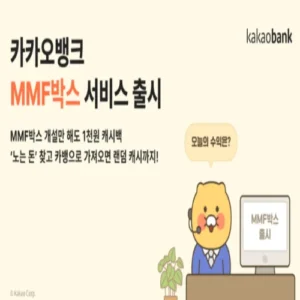 카카오뱅크, 하루만 맡겨도 이자 받는 ‘MMF박스’ 출시