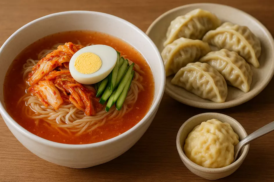 김치말이냉국수는 시원하고 상큼한 맛으로 여름철 입맛이 없을 때 이상적이다.