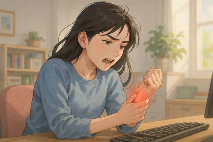 현대인의 일상에서 손목은 스마트폰을 사용하거나 컴퓨터 작업을 할 때 많은 부담을 지게 된다. 현대인의 일상에서 손목은 스마트폰을 사용하거나 컴퓨터 작업을 할 때 많은 부담을 지게 된다.