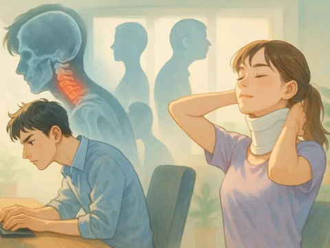 고개를 숙이고, 자세가 흐트러진 채 오랜 시간 일을 하다 보면, 어느 순간 목이 뻐근하고 팔이 저릿하게 느껴질 때가 있다.