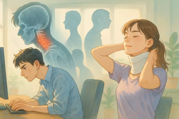 고개를 숙이고, 자세가 흐트러진 채 오랜 시간 일을 하다 보면, 어느 순간 목이 뻐근하고 팔이 저릿하게 느껴질 때가 있다. 고개를 숙이고, 자세가 흐트러진 채 오랜 시간 일을 하다 보면, 어느 순간 목이 뻐근하고 팔이 저릿하게 느껴질 때가 있다.
