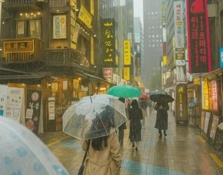 장마전선이 활성화되어 전국 대부분 지역에 비가 내리는 날씨 가 이어졌다.