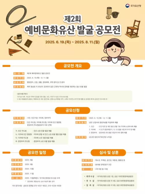 국가유산청이 근현대 대표 유물을 찾기 위해 공모전을 개최했다.