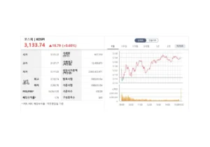 코스피, 관세 우려 뚫고 3133 마감…금융주 강세