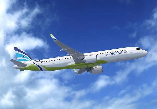 에어부산 A321neo 항공기.