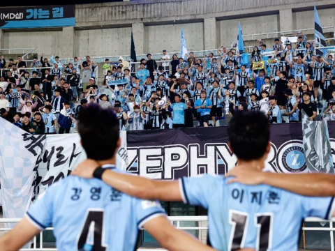 천안시티FC 선수단.
