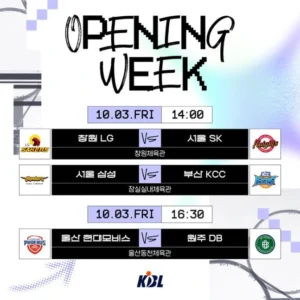 KBL, 2025~2026 시즌 일정 발표…10월 3일 챔프전 리매치로 개막