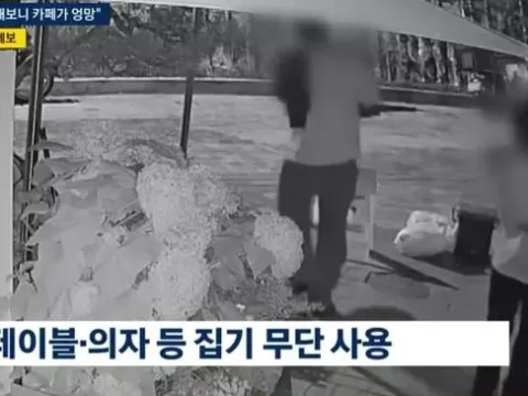 드라마 촬영팀이 무단으로 카페를 사용해 경찰에 신고되는 사건이 발생했다.