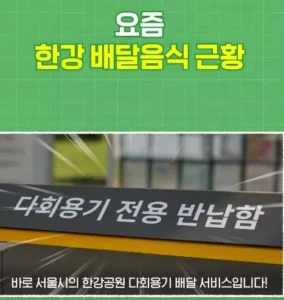 서울 한강서 다회용기 배달 확산…배민·서울시 친환경 캠페인 전개