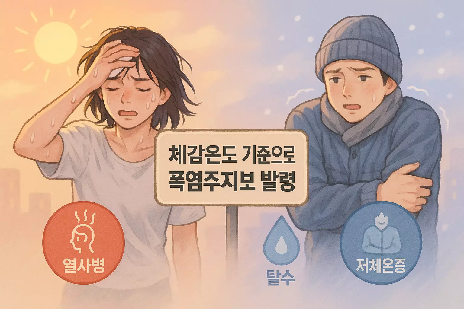 체감온도는 인체 건강에 실질적 영향을 주는 기준이다.