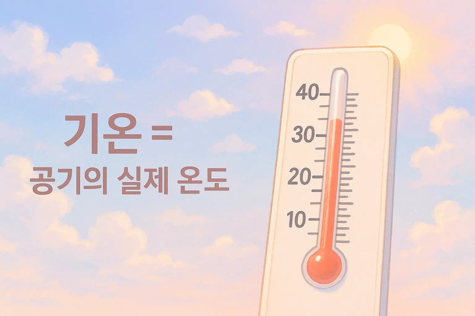 기온이란 공기의 온도를 뜻한다.